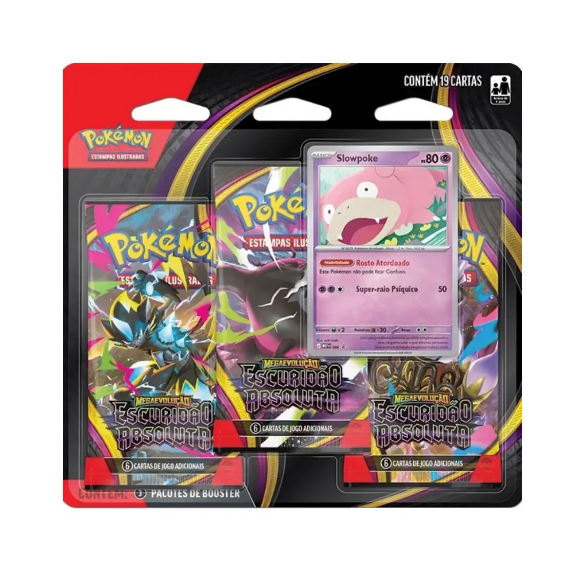 Blister Triplo Megaevolução Escuridão Absoluta - Slowpoke