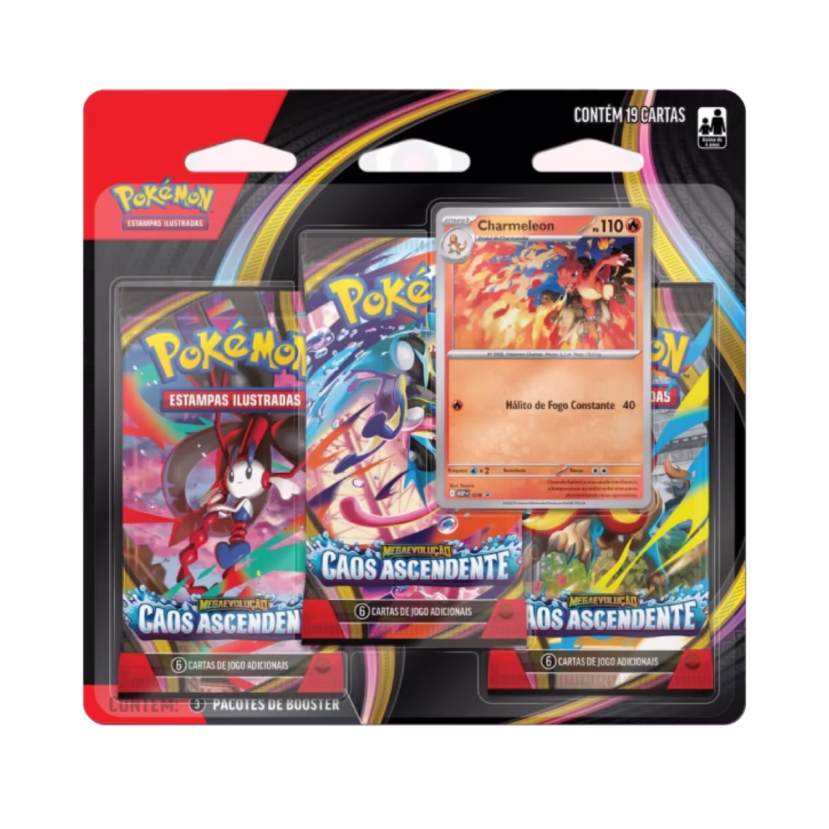 Blister Triplo Megaevolução 4 - Caos Ascendente - Charmeleon
